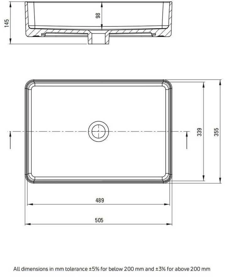 Praustuvas Deante Square CGS_6U5S, Baltas