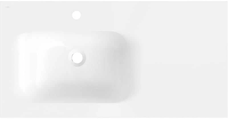 Praustuvas Mexen Vela, Left, 91 x 46,5 cm, Baltas glossy