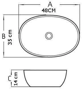 Praustuvas Mexen Viki 48 cm, Dark Pilkas mat