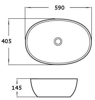 Praustuvas Mexen Viki 59, baltas