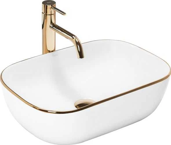 Praustuvas Rea Belinda, Baltas/Gold Edge