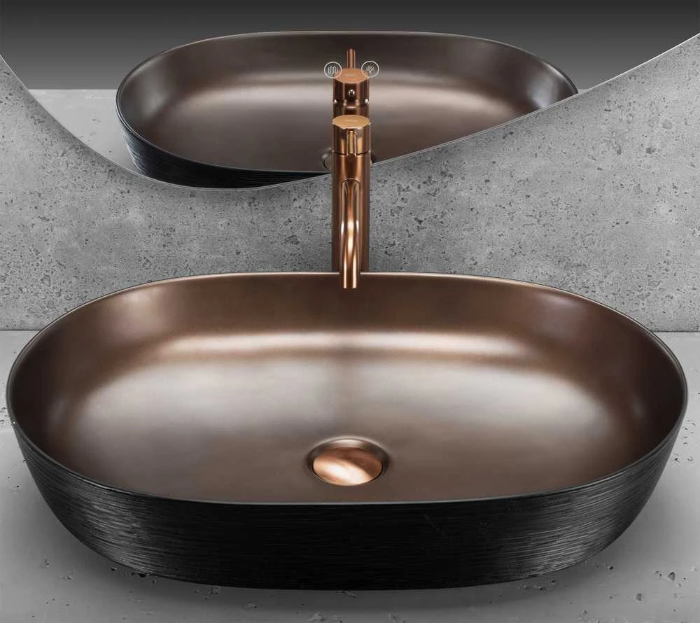 Praustuvas Rea Cleo 61, Copper brush/Juodas