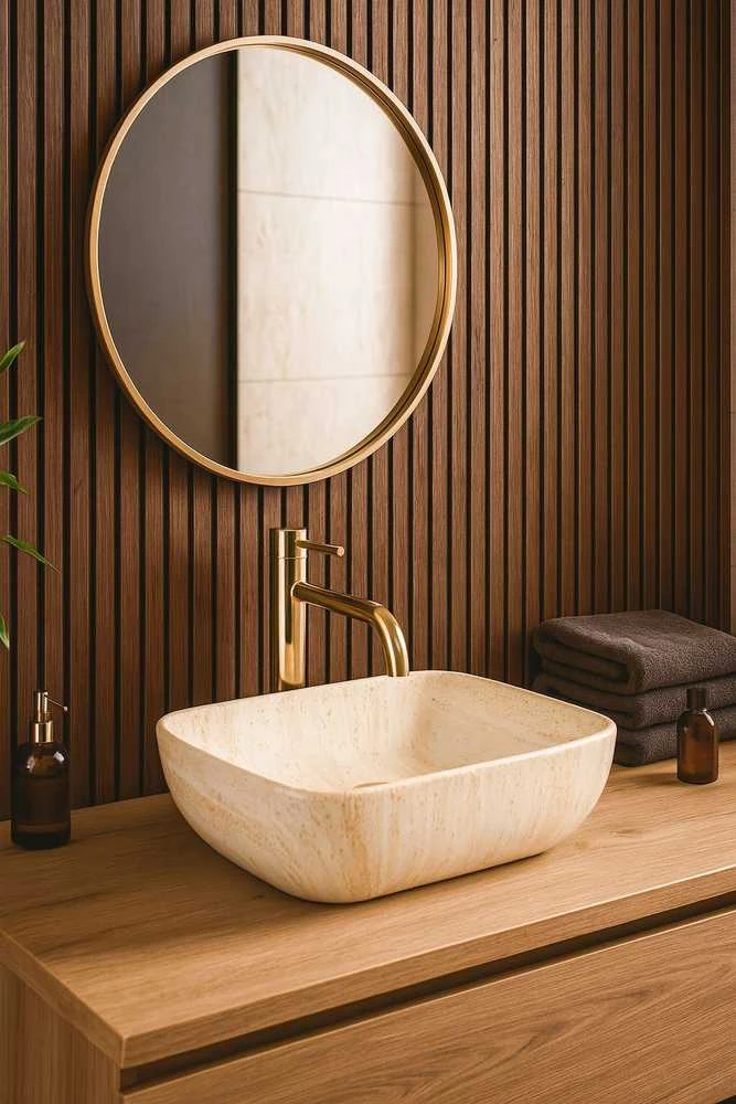 Praustuvas Rea Freja, Travertine Matt