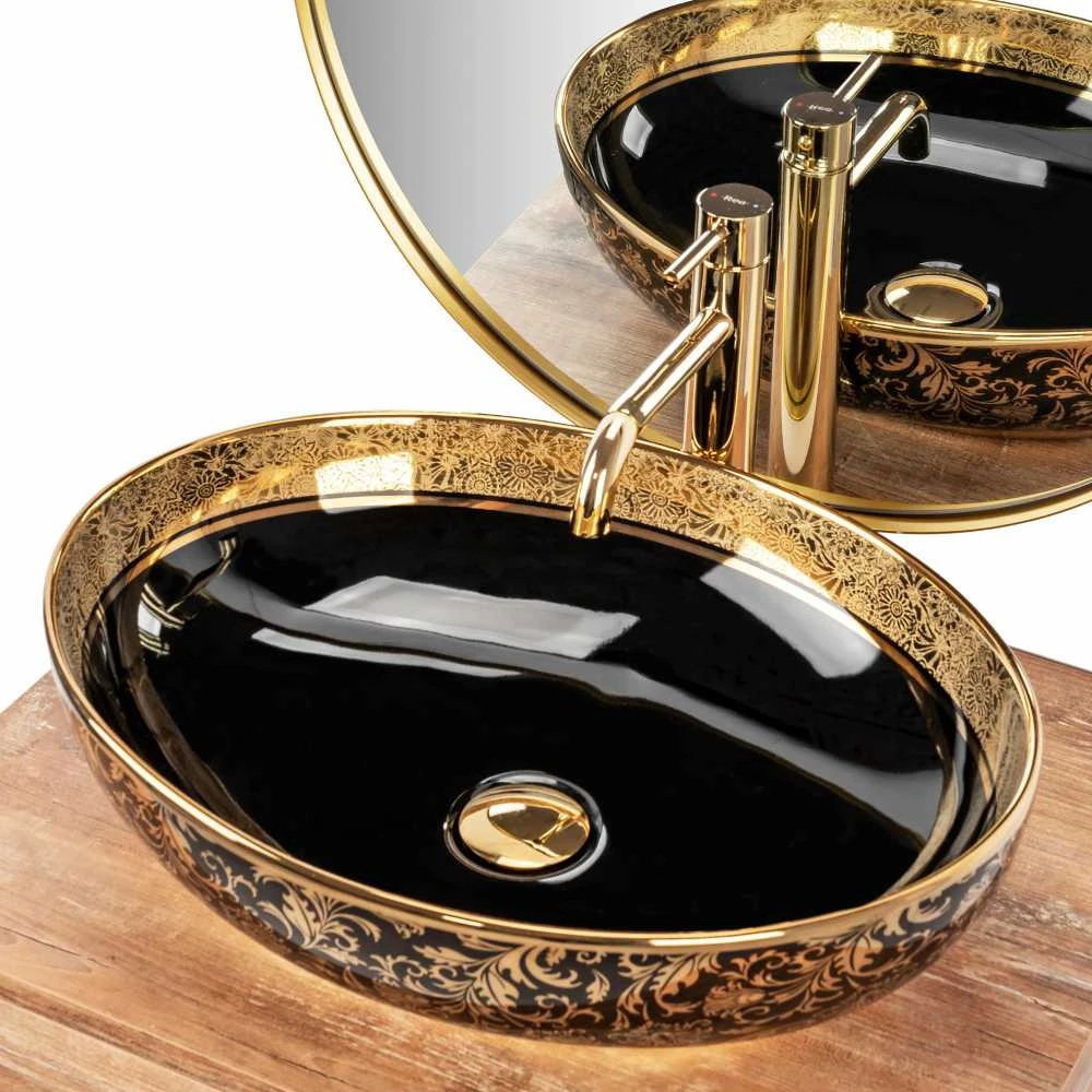 Praustuvas Rea Margot, Juodas/Gold