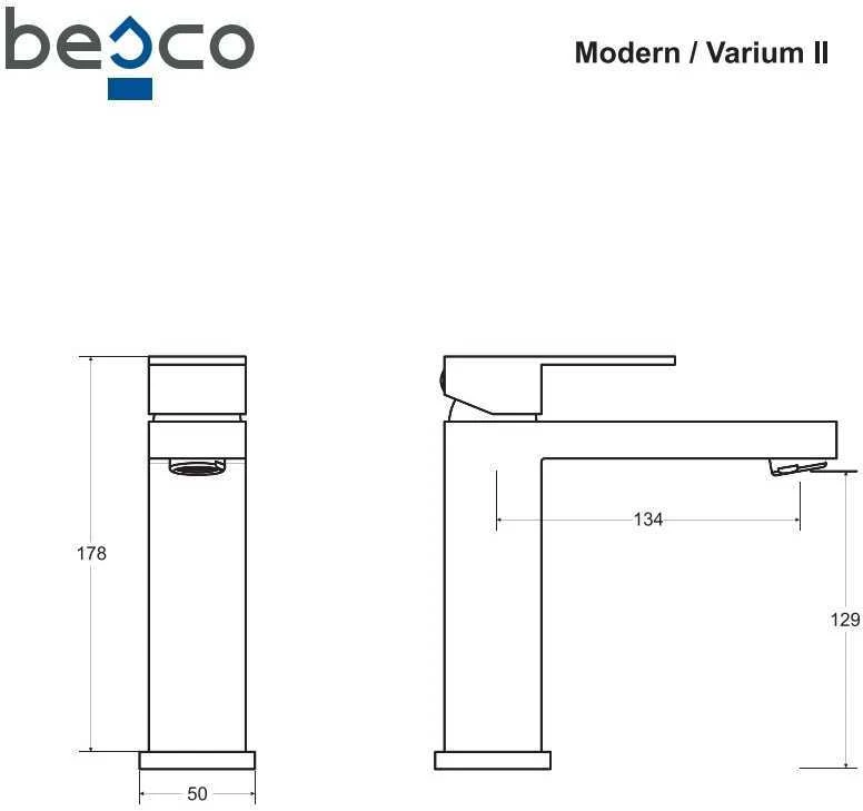 Praustuvo maišytuvas Besco Modern / Varium II, Chrome