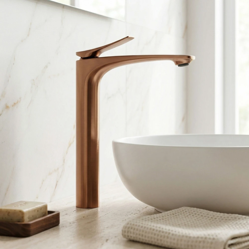 Praustuvo maišytuvas PREMIUM REA Vision High, Brushed Copper