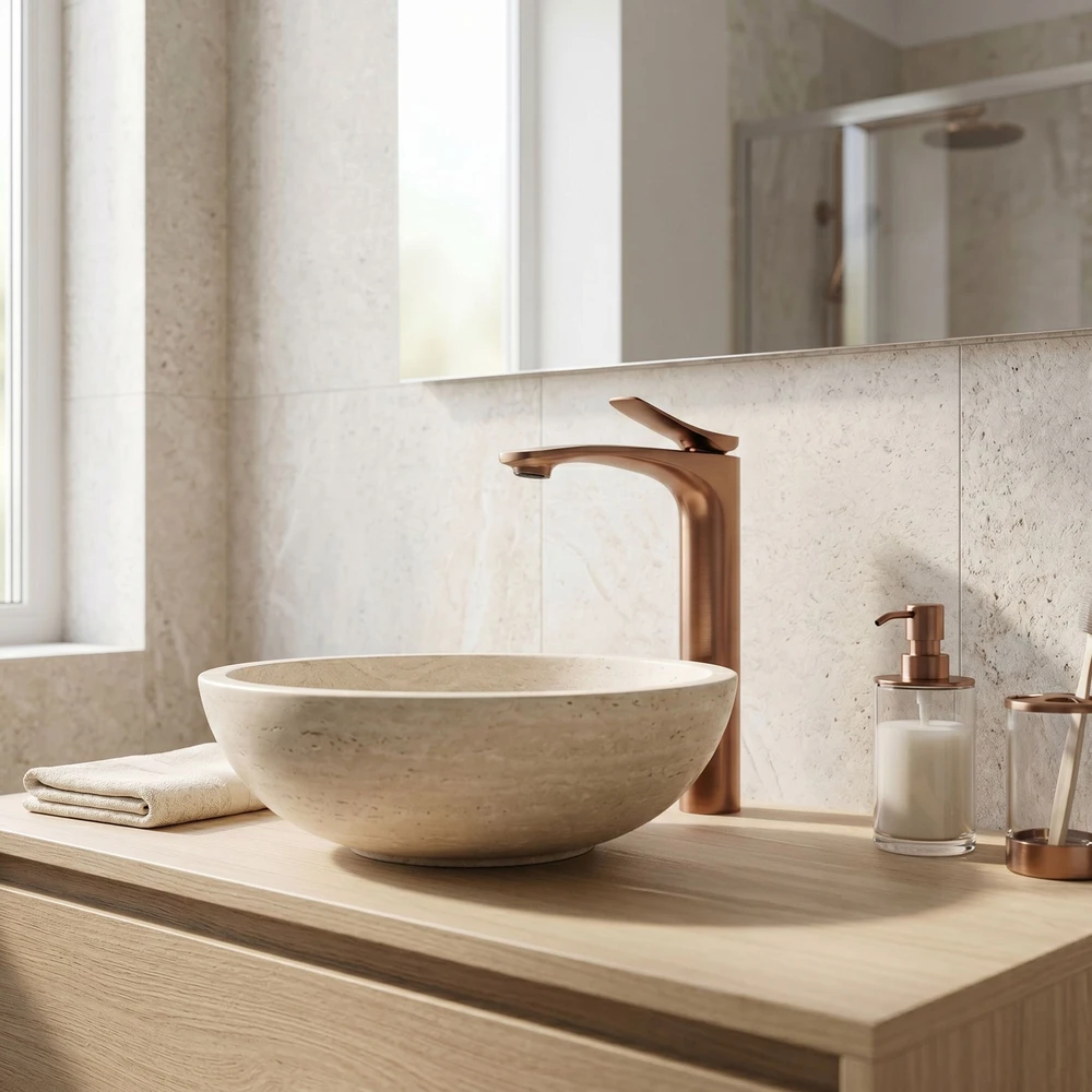 Praustuvo maišytuvas PREMIUM REA Vision High, Brushed Copper