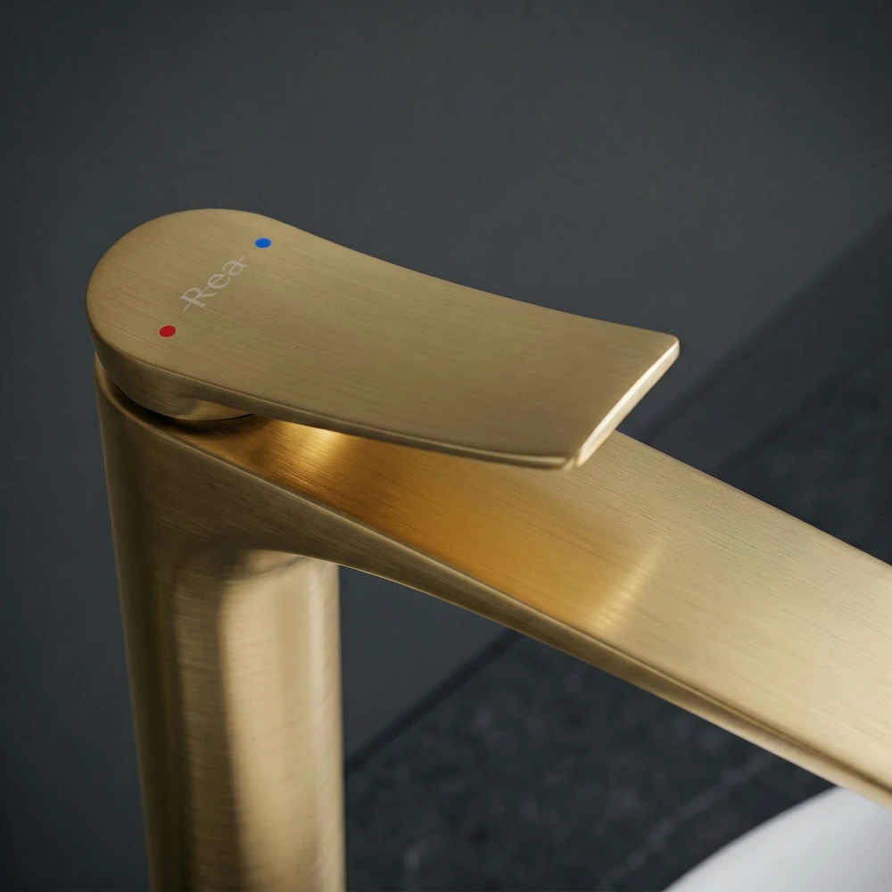 Praustuvo maišytuvas PREMIUM REA Vision High, Brushed Gold