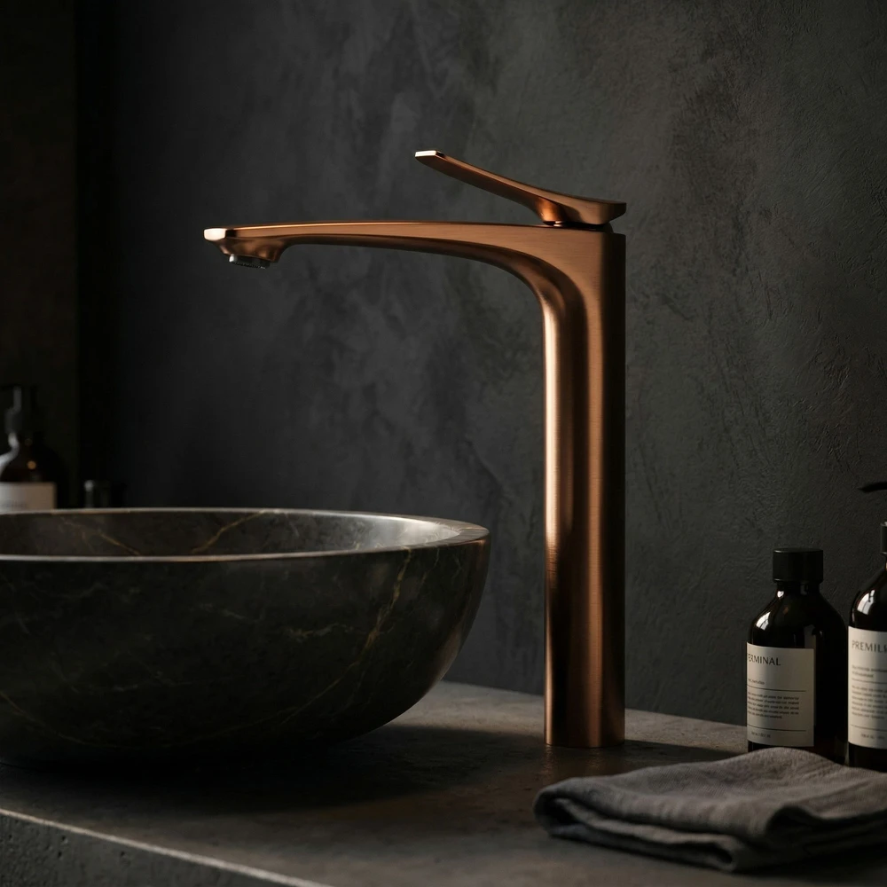 Praustuvo maišytuvas PREMIUM REA Vision High, Brushed Copper