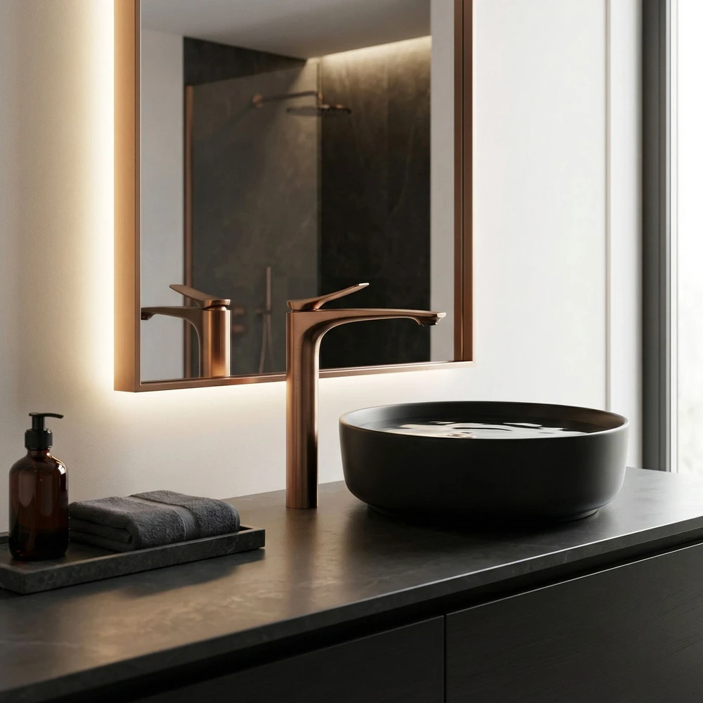 Praustuvo maišytuvas PREMIUM REA Vision High, Brushed Copper