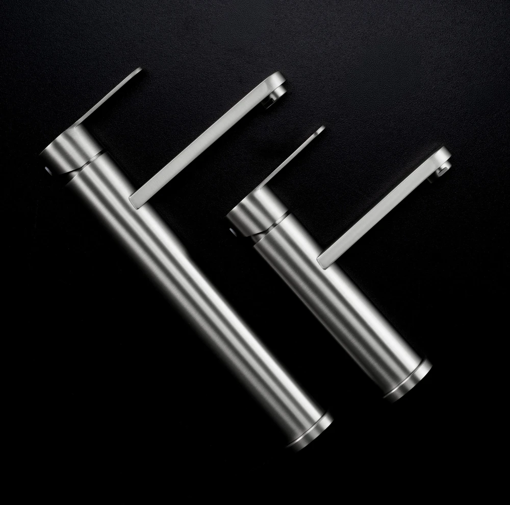 Praustuvo maišytuvas REA Arcos Low, Brushed Nickel
