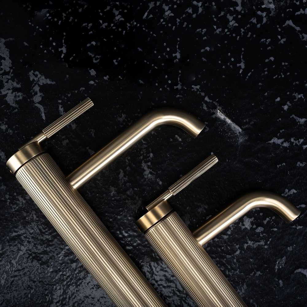 Praustuvo maišytuvas Rea Argon High, Brushed Gold