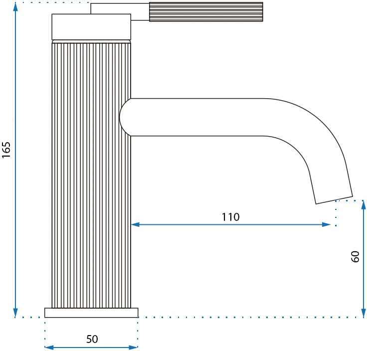 Praustuvo maišytuvas Rea Argon Low, Brushed Nickel