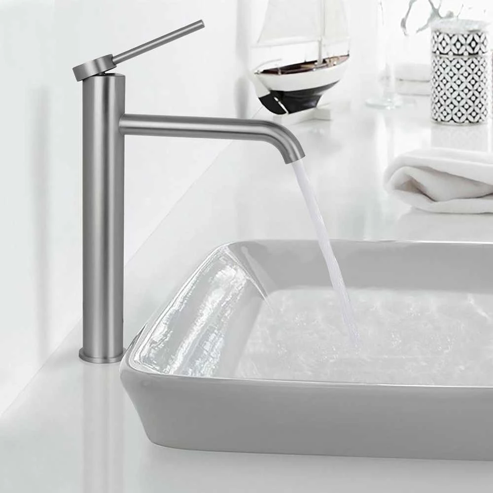Praustuvo maišytuvas REA Clif High, Brushed Nickel Inox