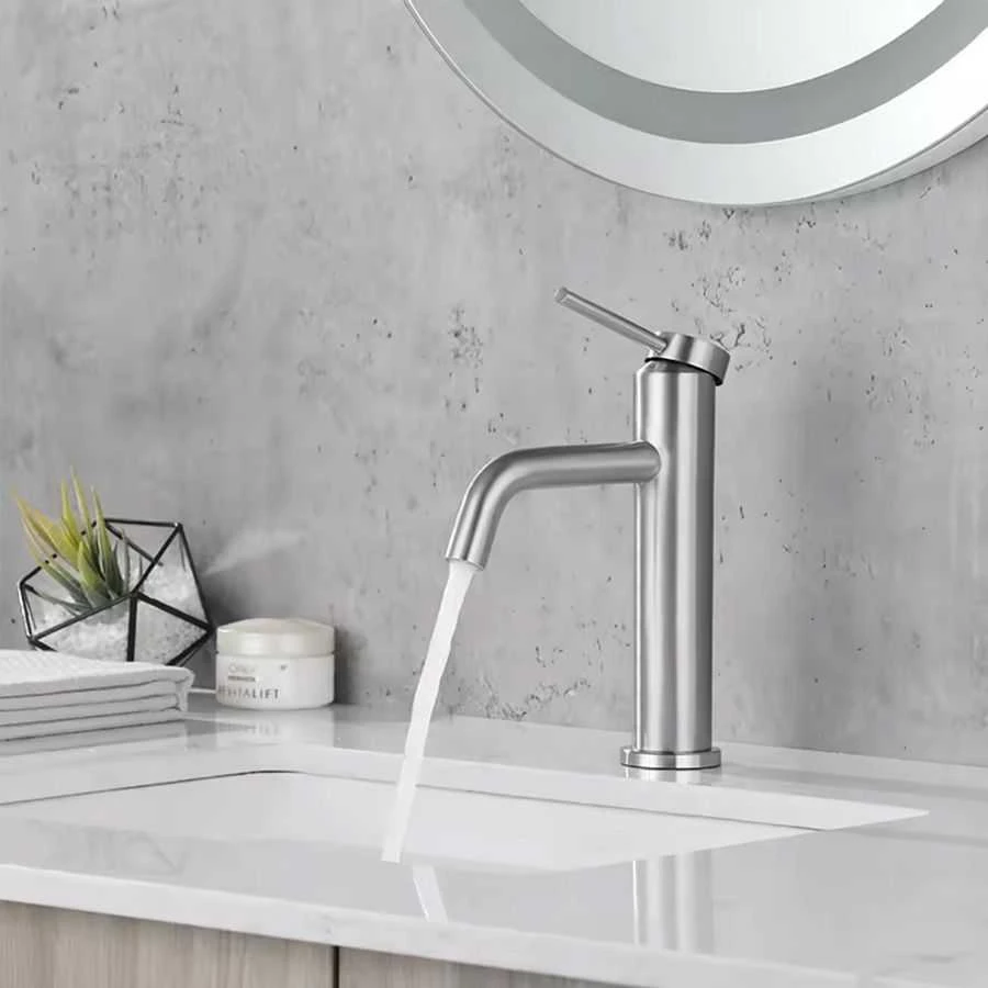 Praustuvo maišytuvas REA Clif Low, Brushed Nickel Inox
