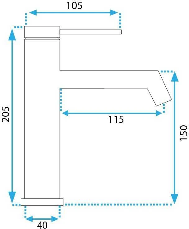 Praustuvo maišytuvas Rea Foss Low, Brushed Nickel Inox