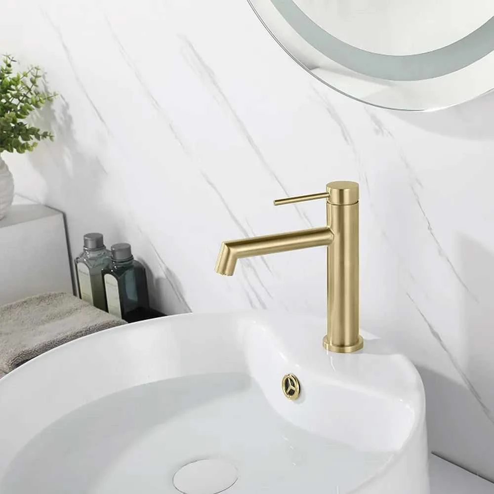 Praustuvo maišytuvas Rea Foss Low, Brushed Gold