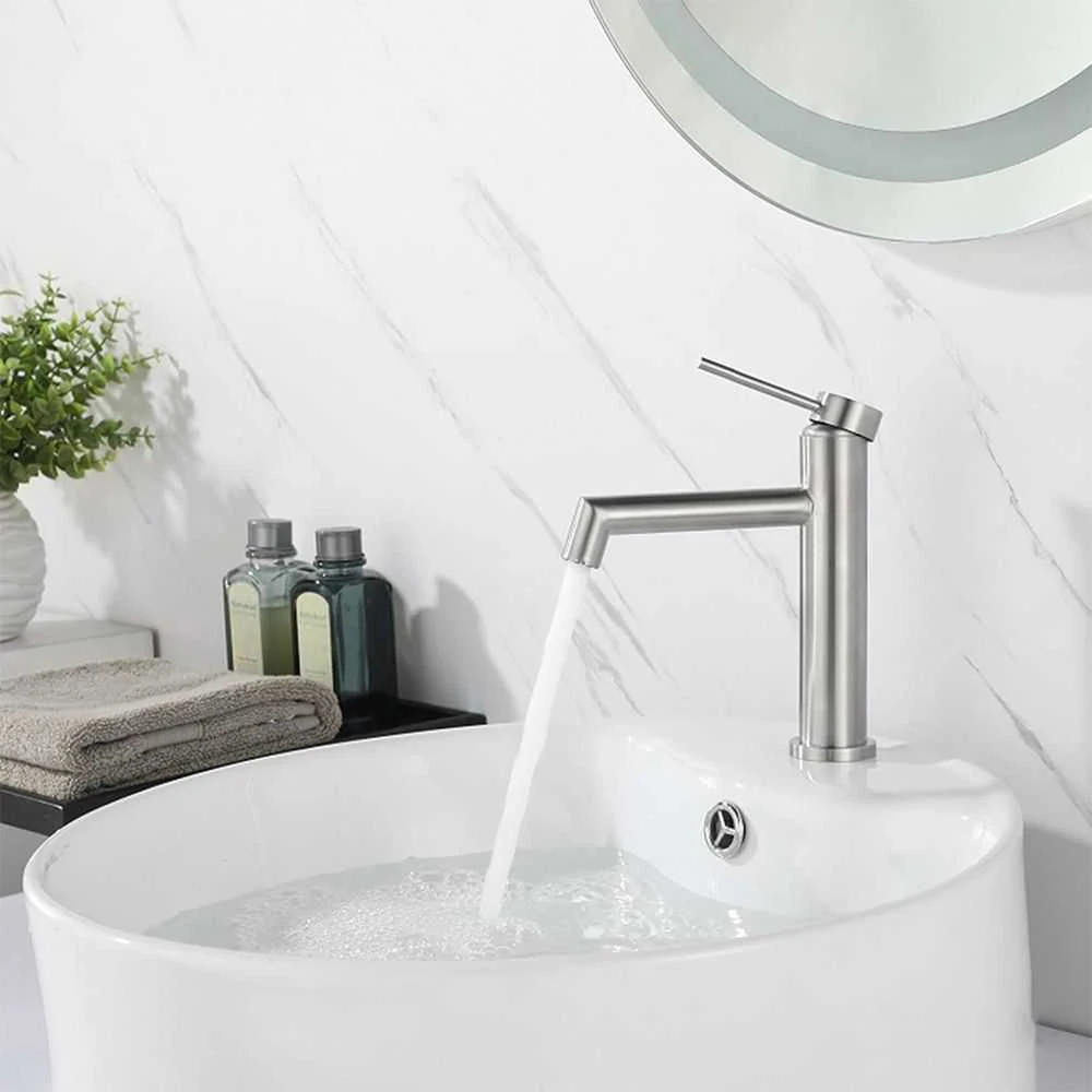 Praustuvo maišytuvas Rea Foss Low, Brushed Nickel Inox
