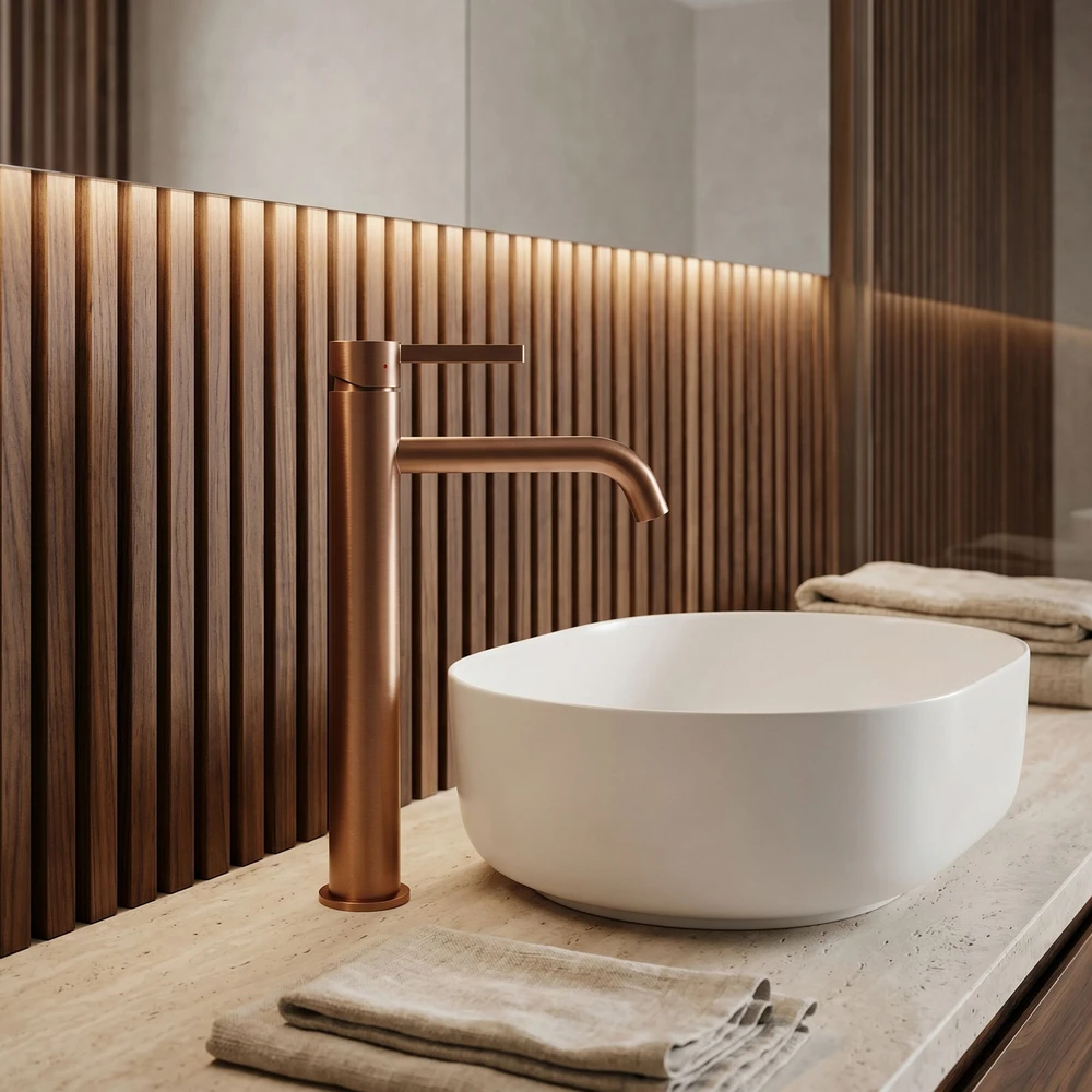 Praustuvo maišytuvas Rea Foster High, Brushed Copper