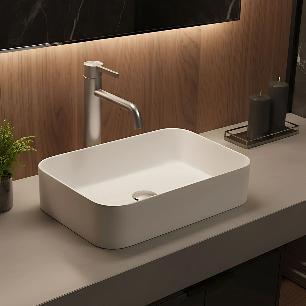 Praustuvo maišytuvas Rea Foster High, Brushed Nickel