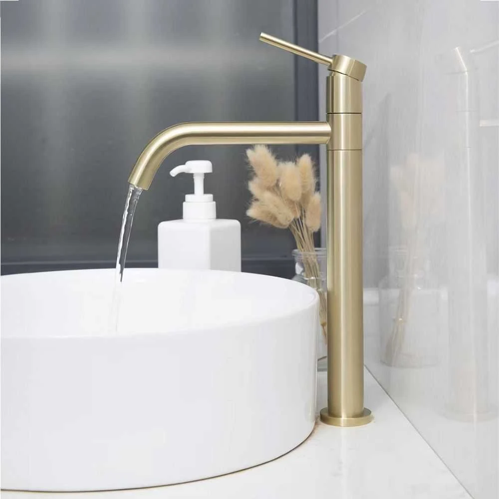 Praustuvo maišytuvas REA Lugano Slim High, Brushed Gold