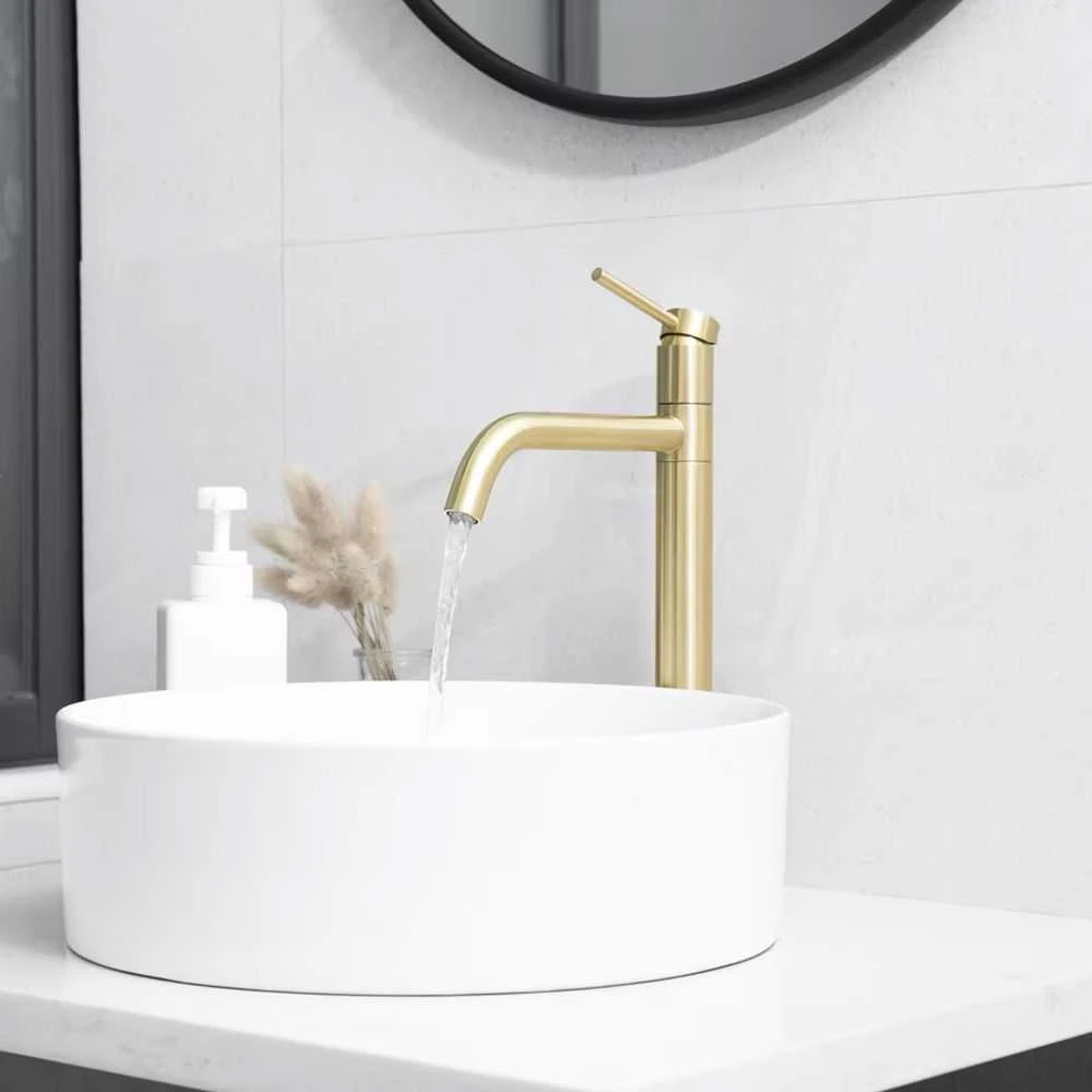 Praustuvo maišytuvas REA Lugano Slim High, Brushed Gold