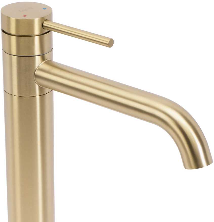 Praustuvo maišytuvas Rea Lungis Super High, Brushed Gold