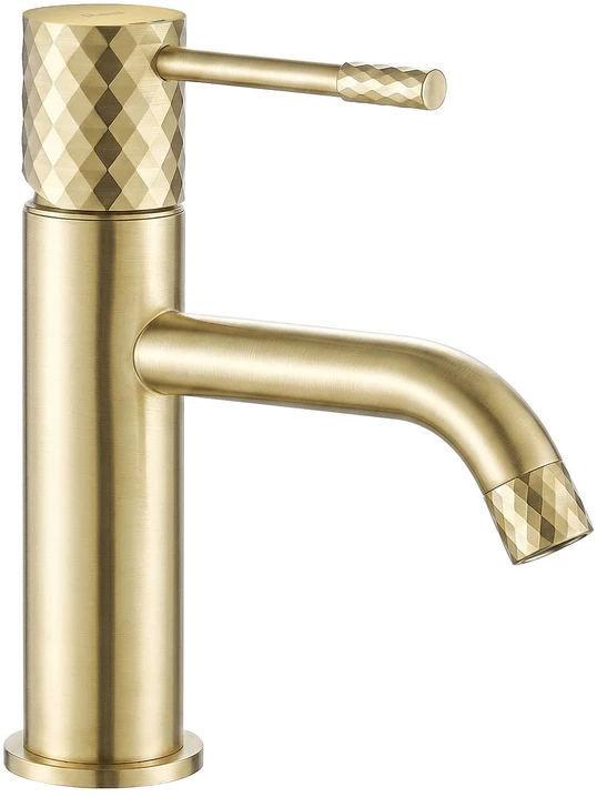Praustuvo maišytuvas REA Lungo Diamond Low, Brushed Gold