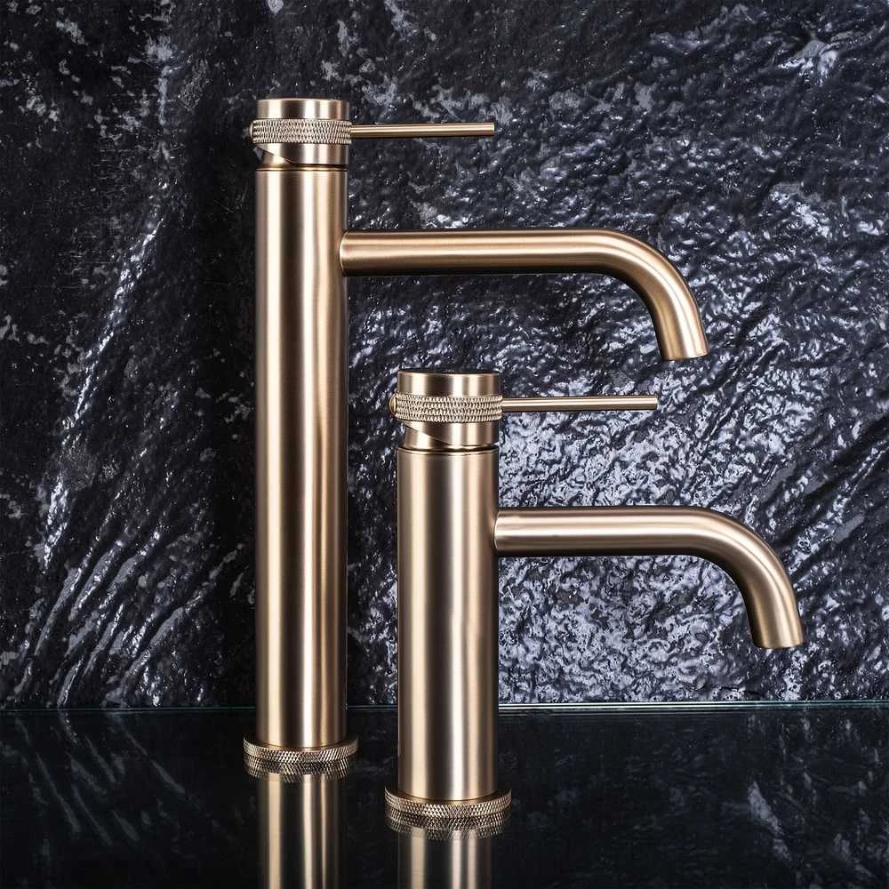 Praustuvo maišytuvas REA Lungo Grip High, Brushed Gold