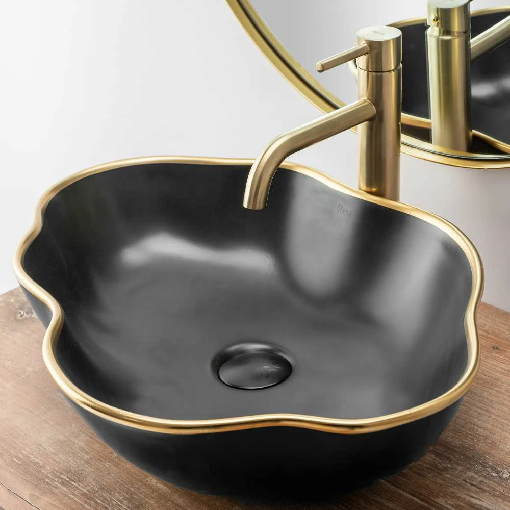 Praustuvo maišytuvas REA Lungo High, Brushed Gold