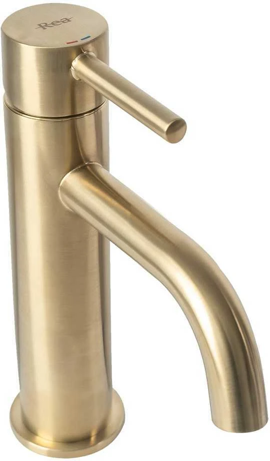 Praustuvo maišytuvas REA Lungo Low, Brushed Gold