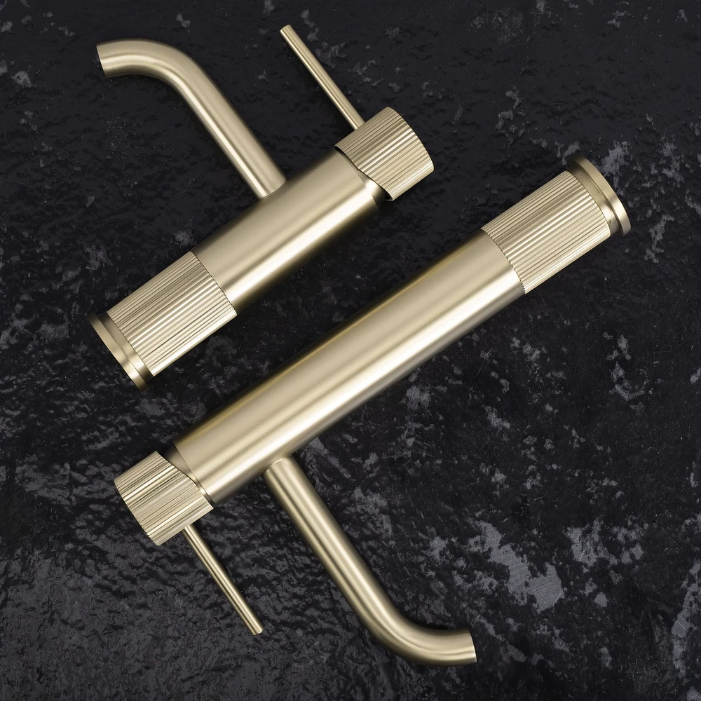 Praustuvo maišytuvas Rea Lungo Stripe High, Brushed Gold