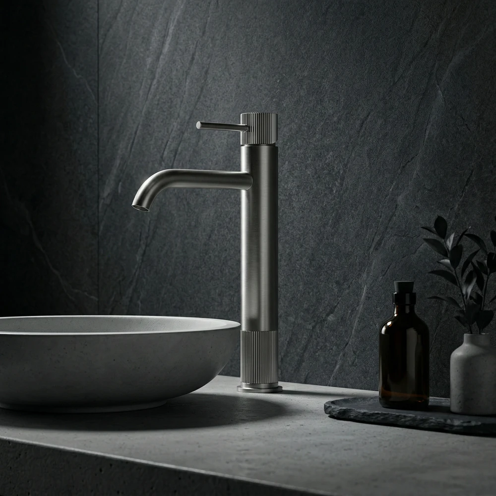 Praustuvo maišytuvas Rea Lungo Stripe High, Brushed Nickel