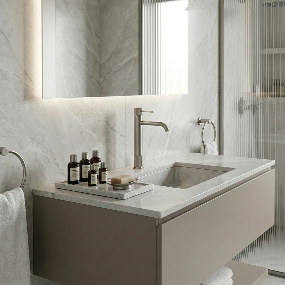 Praustuvo maišytuvas Rea Lungo Stripe High, Brushed Nickel