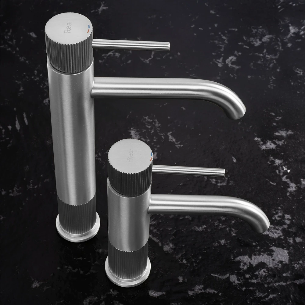 Praustuvo maišytuvas Rea Lungo Stripe Low, Brushed Nickel