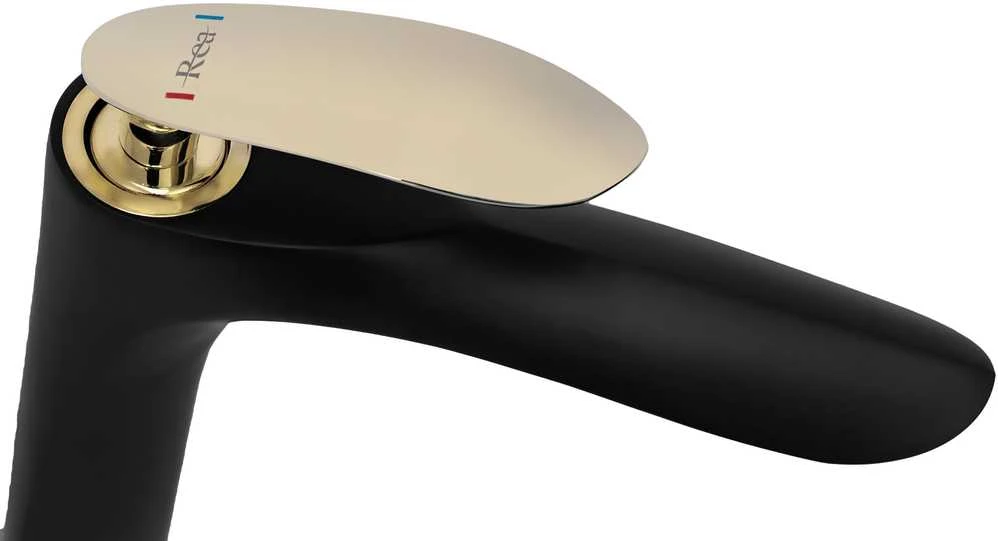 Praustuvo maišytuvas Rea Orbit Low, Juodas/Gold