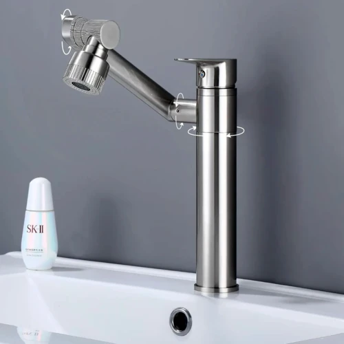 Praustuvo maišytuvas Rea PACO High, Nickel Inox