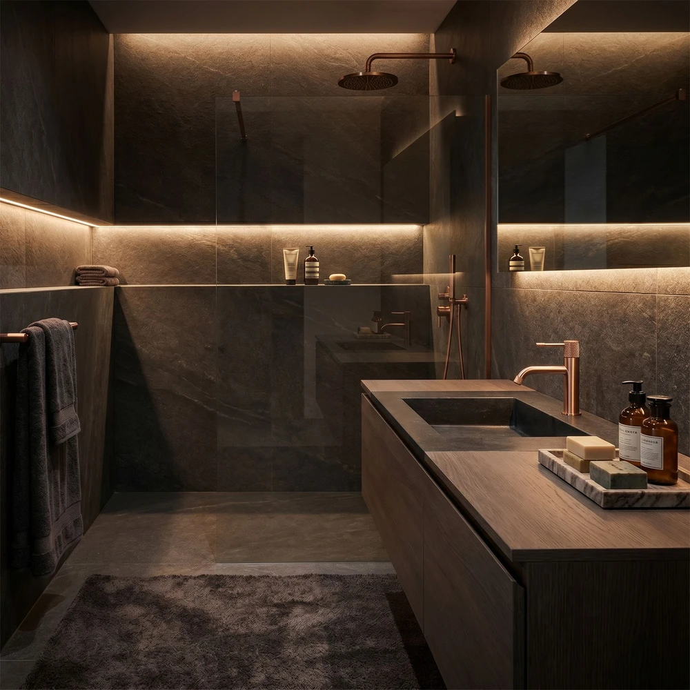 Praustuvo maišytuvas REA Venti Low, Brushed Copper