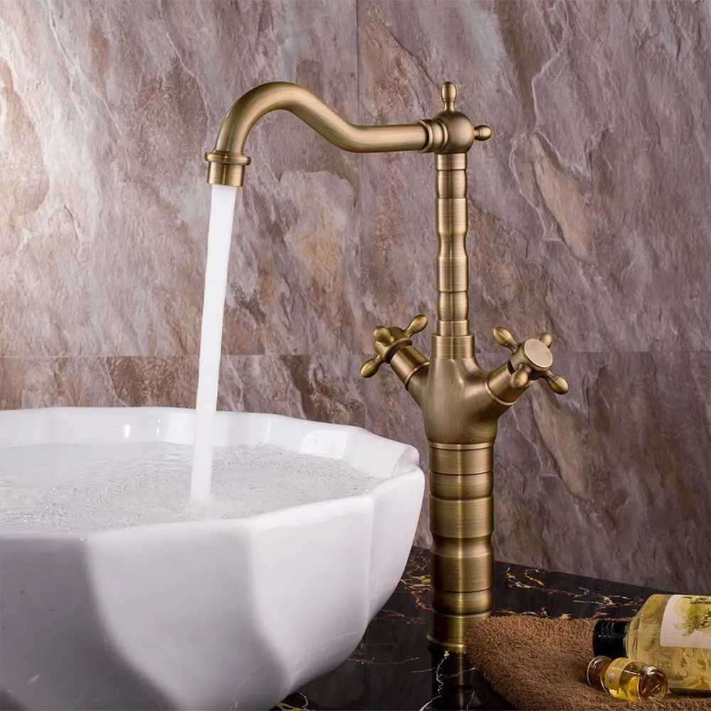 Praustuvo/plautuvės maišytuvas REA Rustico, Antique Gold