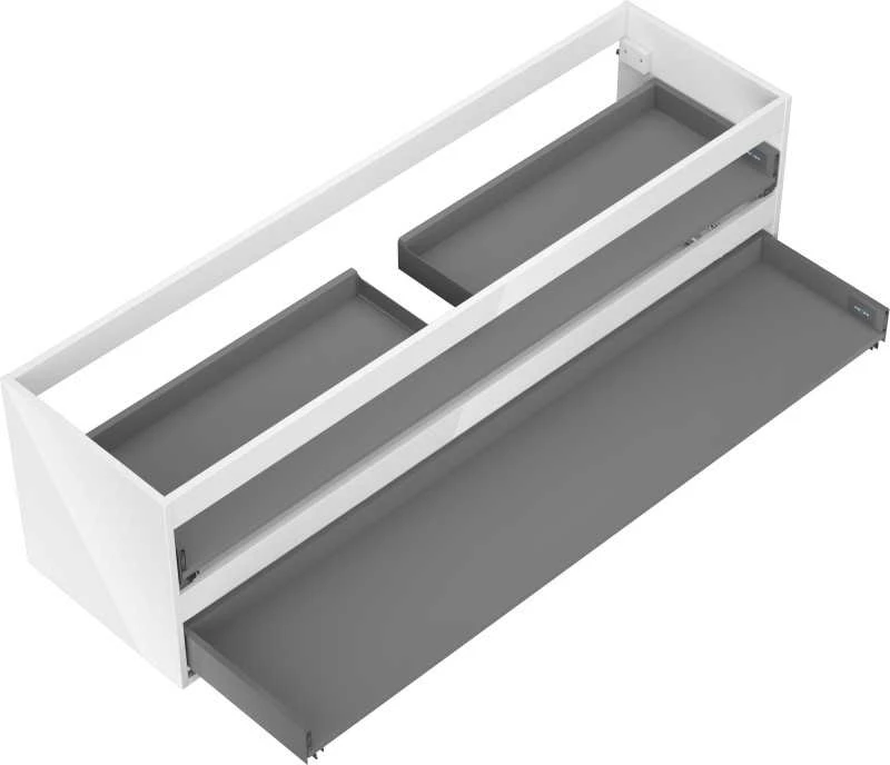 Praustuvo spintelės korpusas Mexen Box-A, 160 cm, 2 stalčiai, Baltas glossy
