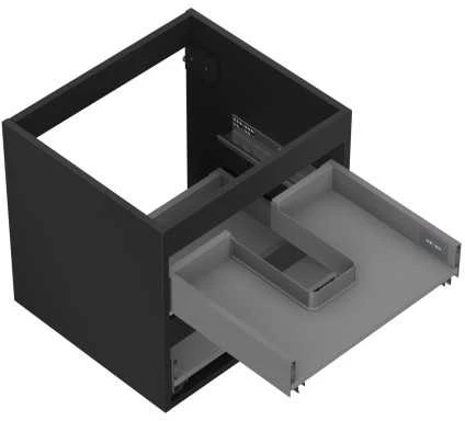 Praustuvo spintelės korpusas Mexen Box-A, 50 cm, 2 stalčiai, Juodas matt