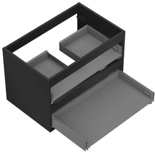 Praustuvo spintelės korpusas Mexen Box-A, 70 cm, 2 stalčiai, Juodas matt