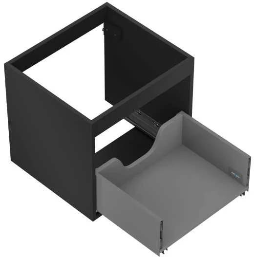 Praustuvo spintelės korpusas Mexen Box-A, 50 cm, 1 stalčius, Juodas matt