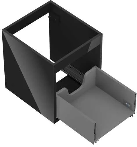 Praustuvo spintelės korpusas Mexen Box-A, 40 cm, 1 stalčius, Juodas glossy