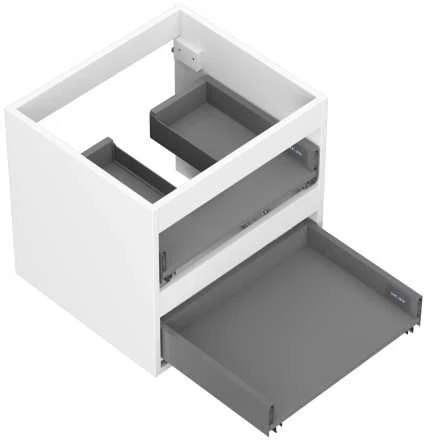 Praustuvo spintelės korpusas Mexen Box-A, 50 cm, 2 stalčiai, Baltas matt