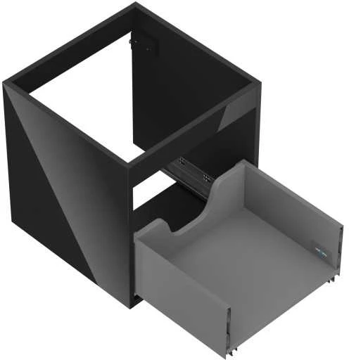 Praustuvo spintelės korpusas Mexen Box-A, 45 cm, 1 stalčius, Juodas glossy