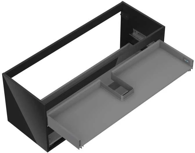 Praustuvo spintelės korpusas Mexen Box-A, 120 cm, 2 stalčiai, Juodas glossy