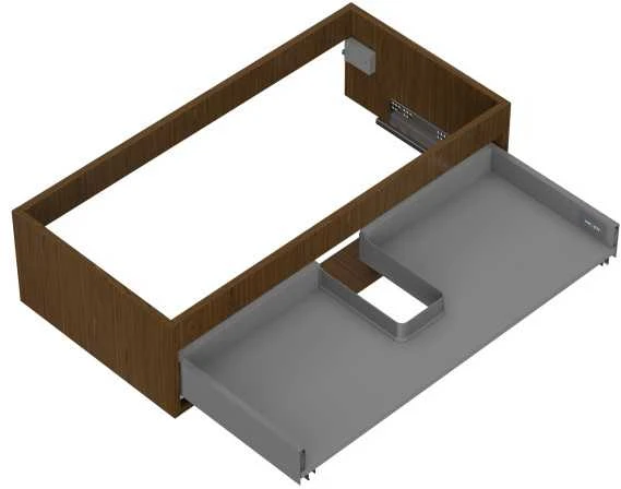 Praustuvo spintelės korpusas Mexen Box-A, 90 cm, 1 stalčius, Nut
