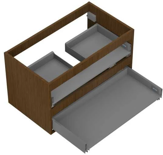 Praustuvo spintelės korpusas Mexen Box-A, 80 cm, 2 stalčiai, Nut