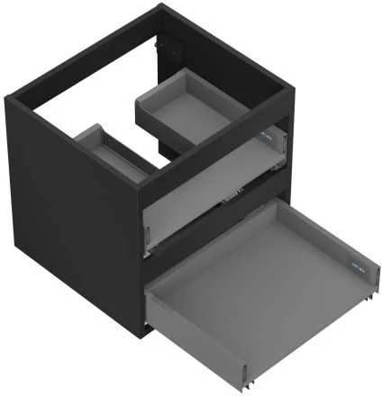 Praustuvo spintelės korpusas Mexen Box-A, 50 cm, 2 stalčiai, Juodas matt